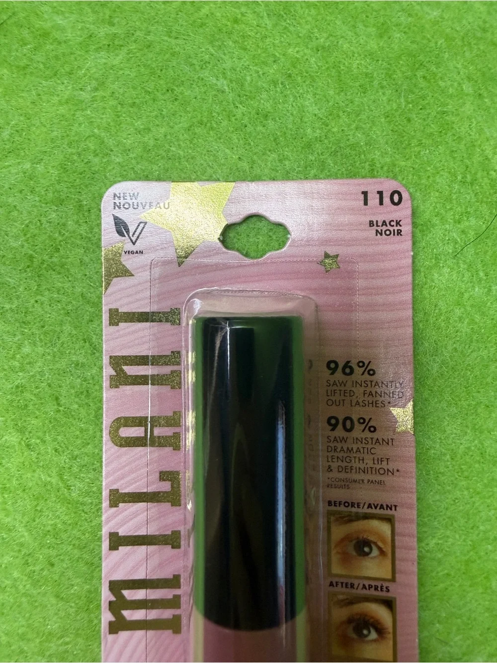 Milani Pink Packaging Mascara with Black Cap — Black Noir 110